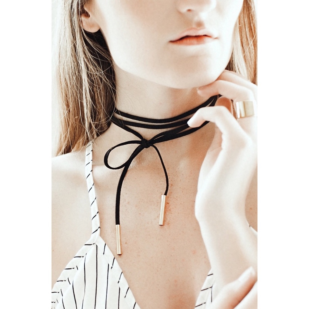 Sterling forever suede fabric choker brand…
